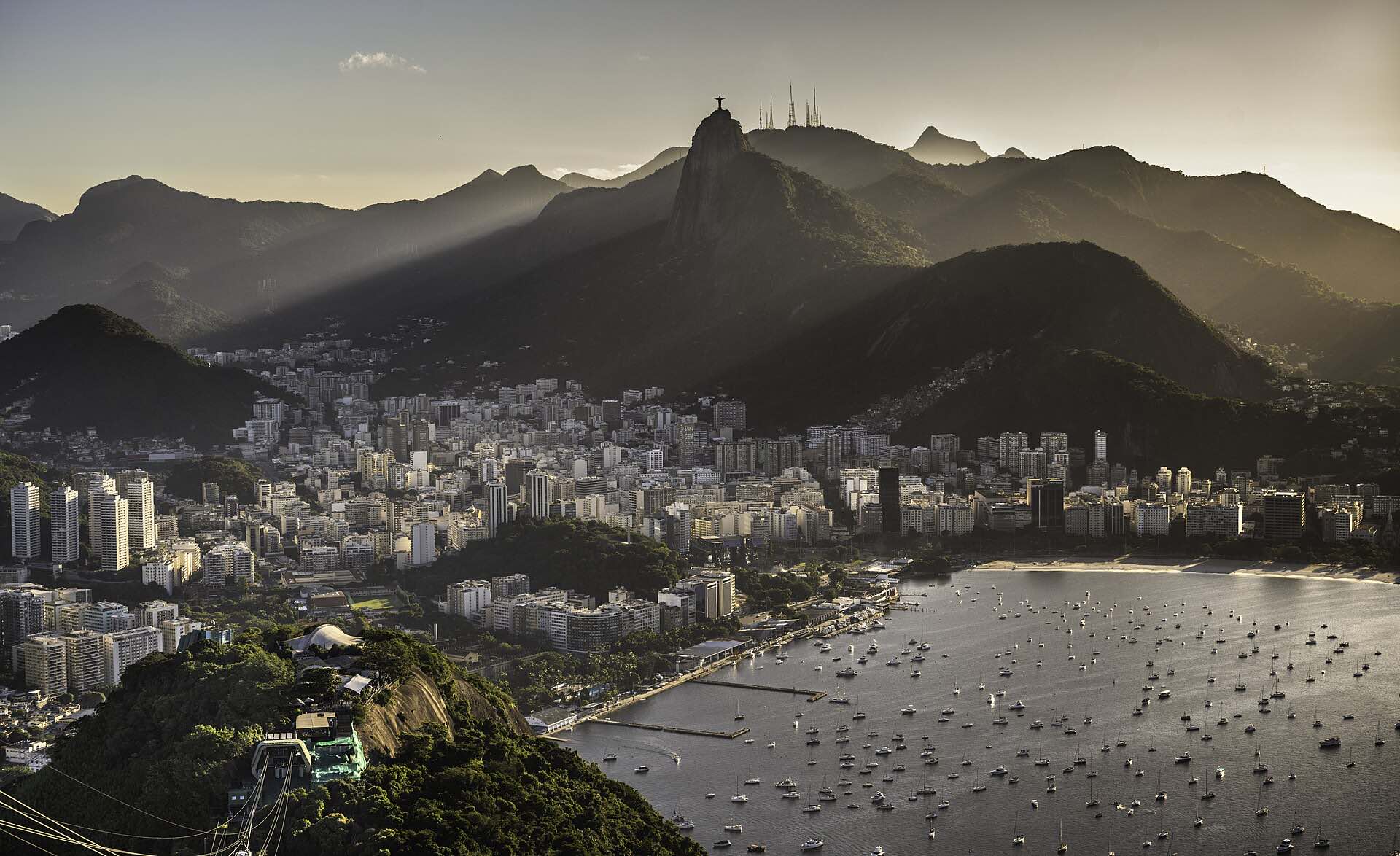 Rio de Janeiro and Sugarloaf Mountain at sunset