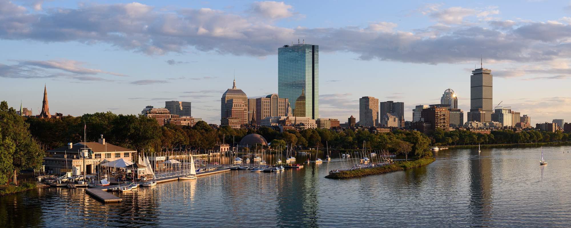 The Boston skyline across the Charles River